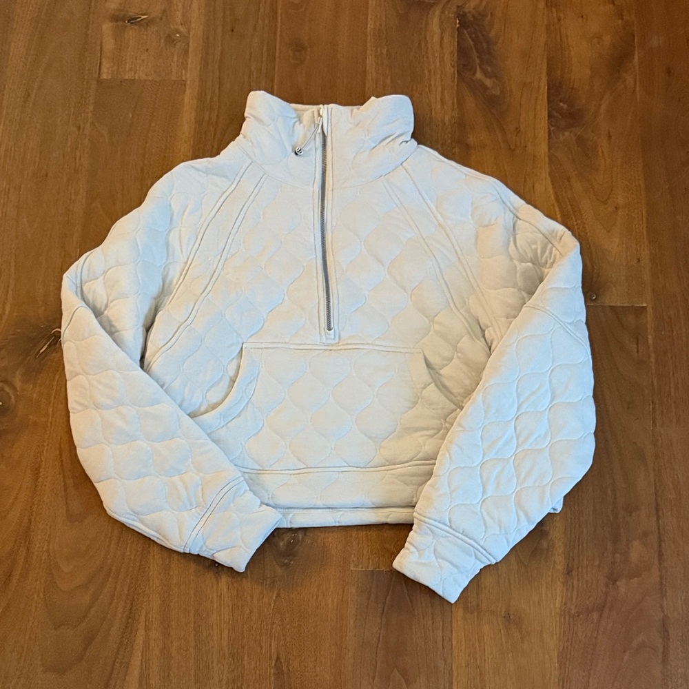 lululemon athletica Quilted Cream Sweatshirt